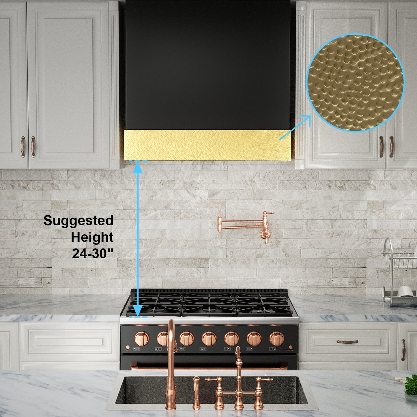 Akicon 30" Stainless Steel Wall Mount Range Hood with 600 CFM Vent Hood