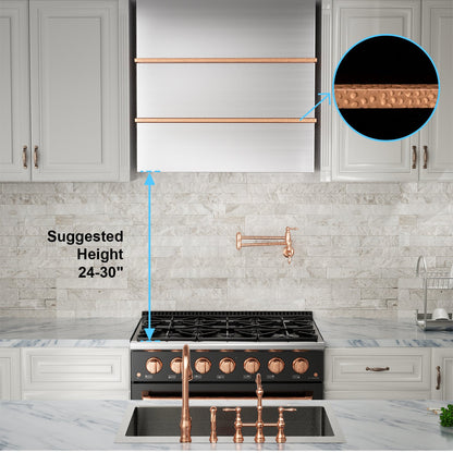Akicon 30" Stainless Steel Wall Mount Range Hood with 600 CFM Vent Hood