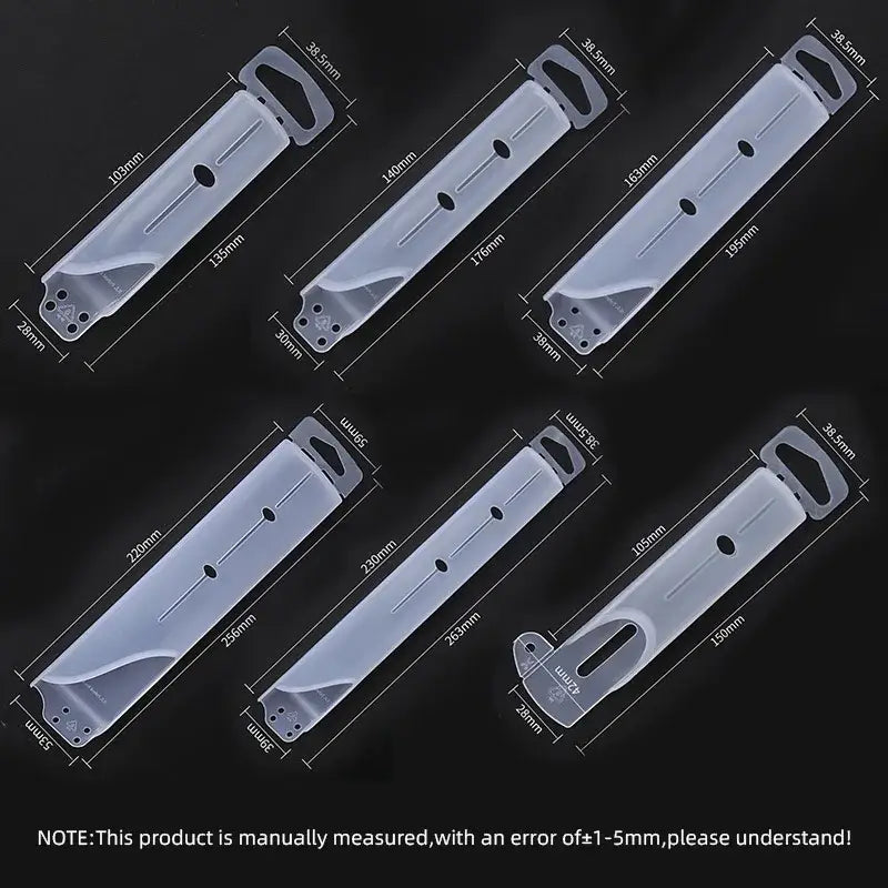 Stainless steel knife scabbard set with clear sheaths – kitchen