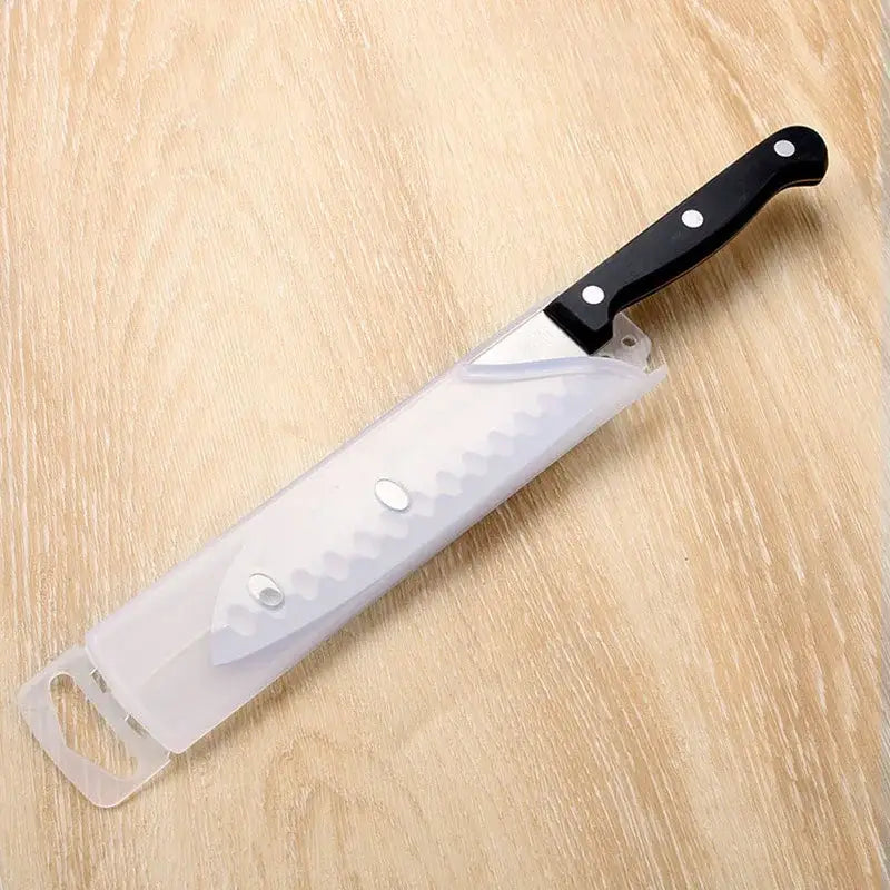 Stainless steel knife scabbard set with clear sheaths – kitchen