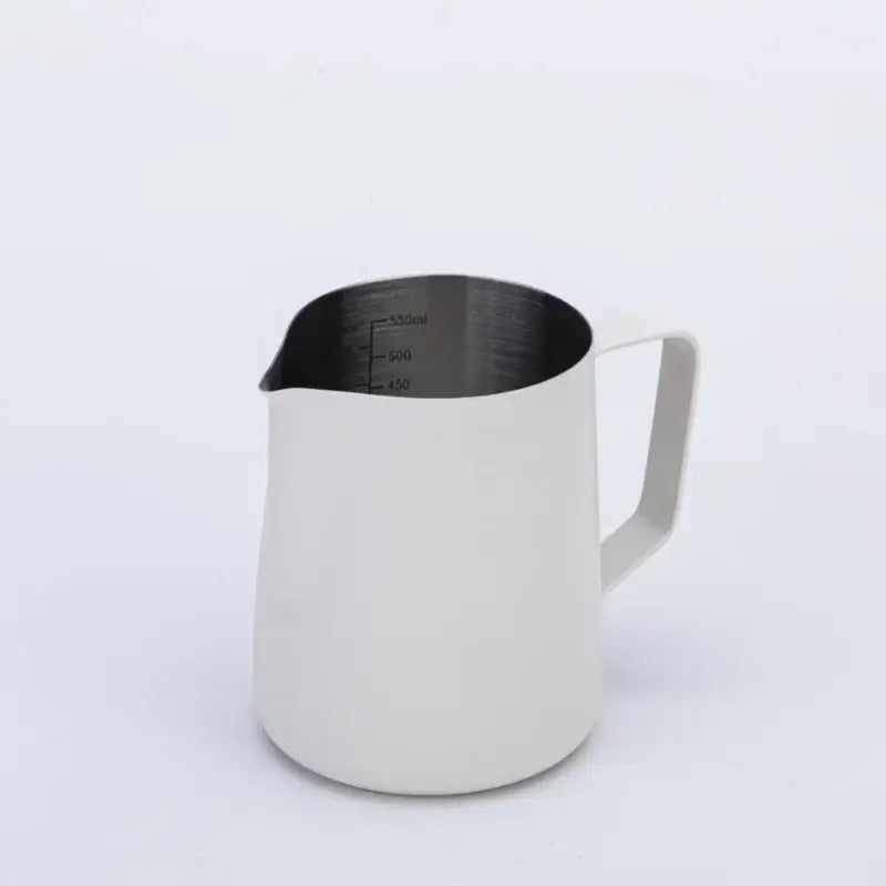 Stainless steel milk frothing jug with measurements kitchen pitcher