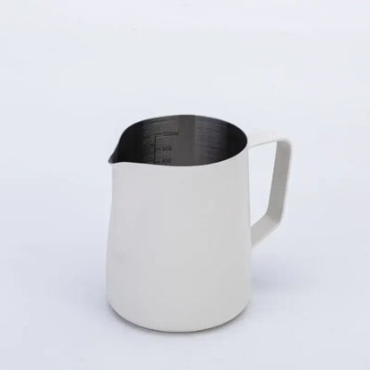 Stainless steel milk frothing jug with measurements kitchen pitcher