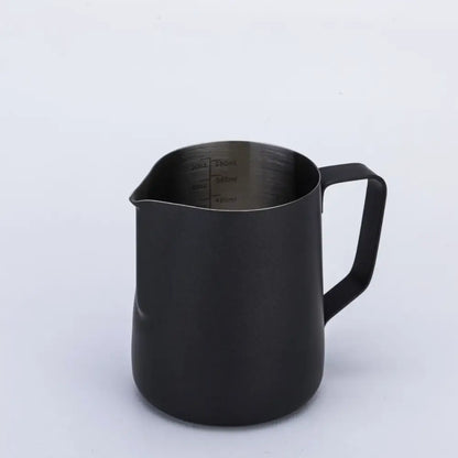 Stainless steel milk frothing jug with measurements kitchen pitcher