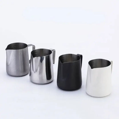 Stainless steel milk frothing jug with measurements kitchen pitcher