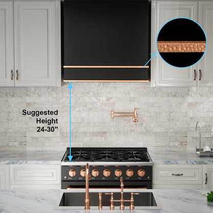 Akicon 36" Stainless Steel Wall Mount Range Hood with 600 CFM Vent Hood