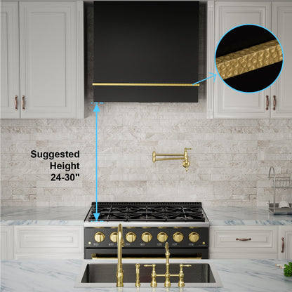 Akicon 30" Stainless Steel Wall Mount Range Hood with 600 CFM Vent Hood