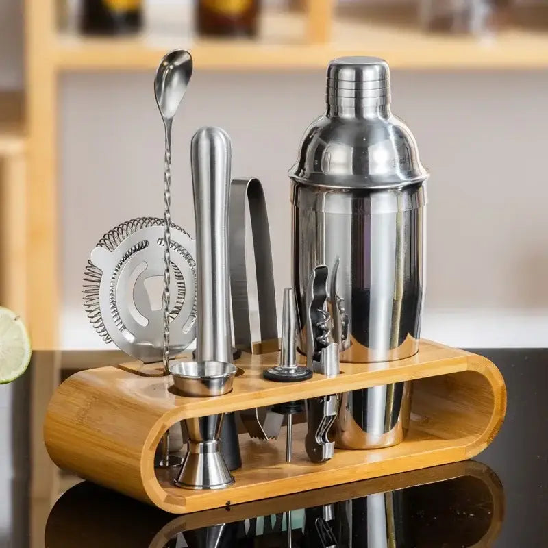 Stainless steel professional bartender kit barman set kitchen tools