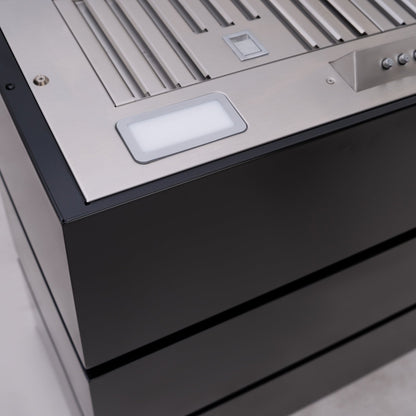 Akicon 30" Stainless Steel Wall Mount Range Hood, 3 Stacks Kitchen Hood with 600 CFM Vent Motor