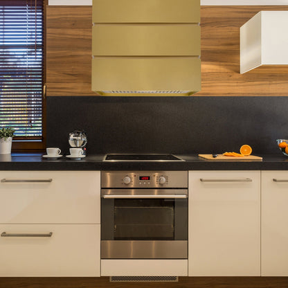 Akicon 30" Stainless Steel Wall Mount Range Hood, 3 Stacks Kitchen Hood with 600 CFM Vent Motor