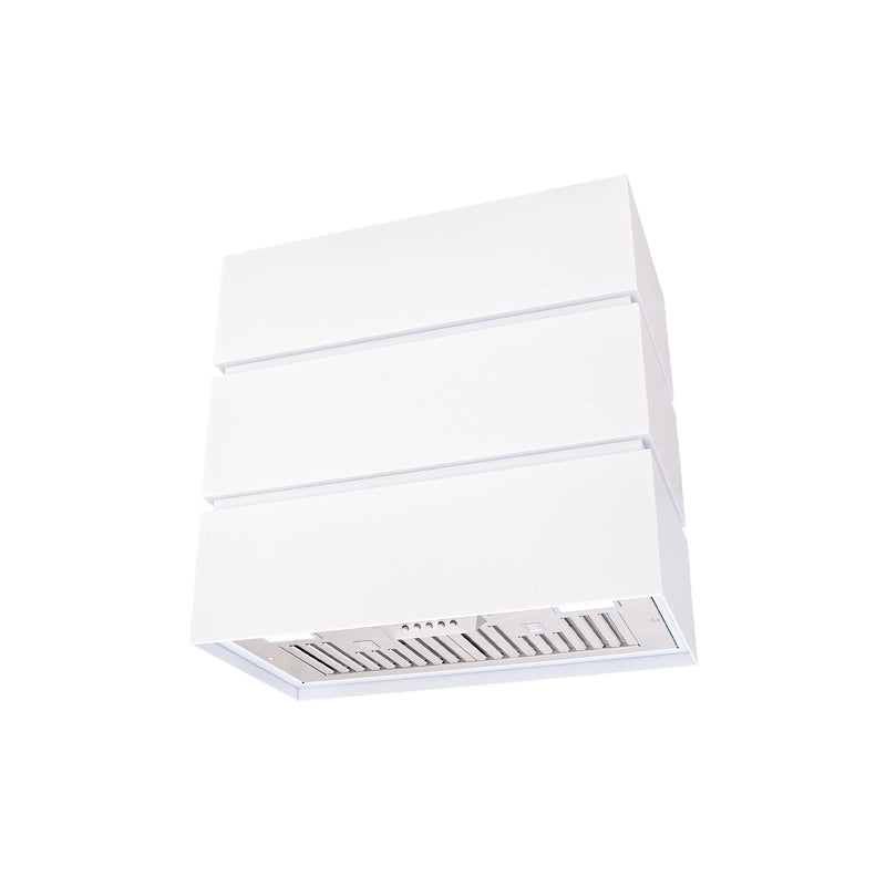 Akicon 30" Stainless Steel Wall Mount Range Hood, 3 Stacks Kitchen Hood with 600 CFM Vent Motor- AK-HS30L