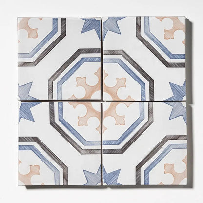 Star Turn Matte Glazed Terracotta Tiles 6x6