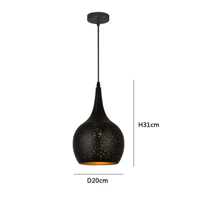 Starry black nordic pendant light dining room amber chandelier