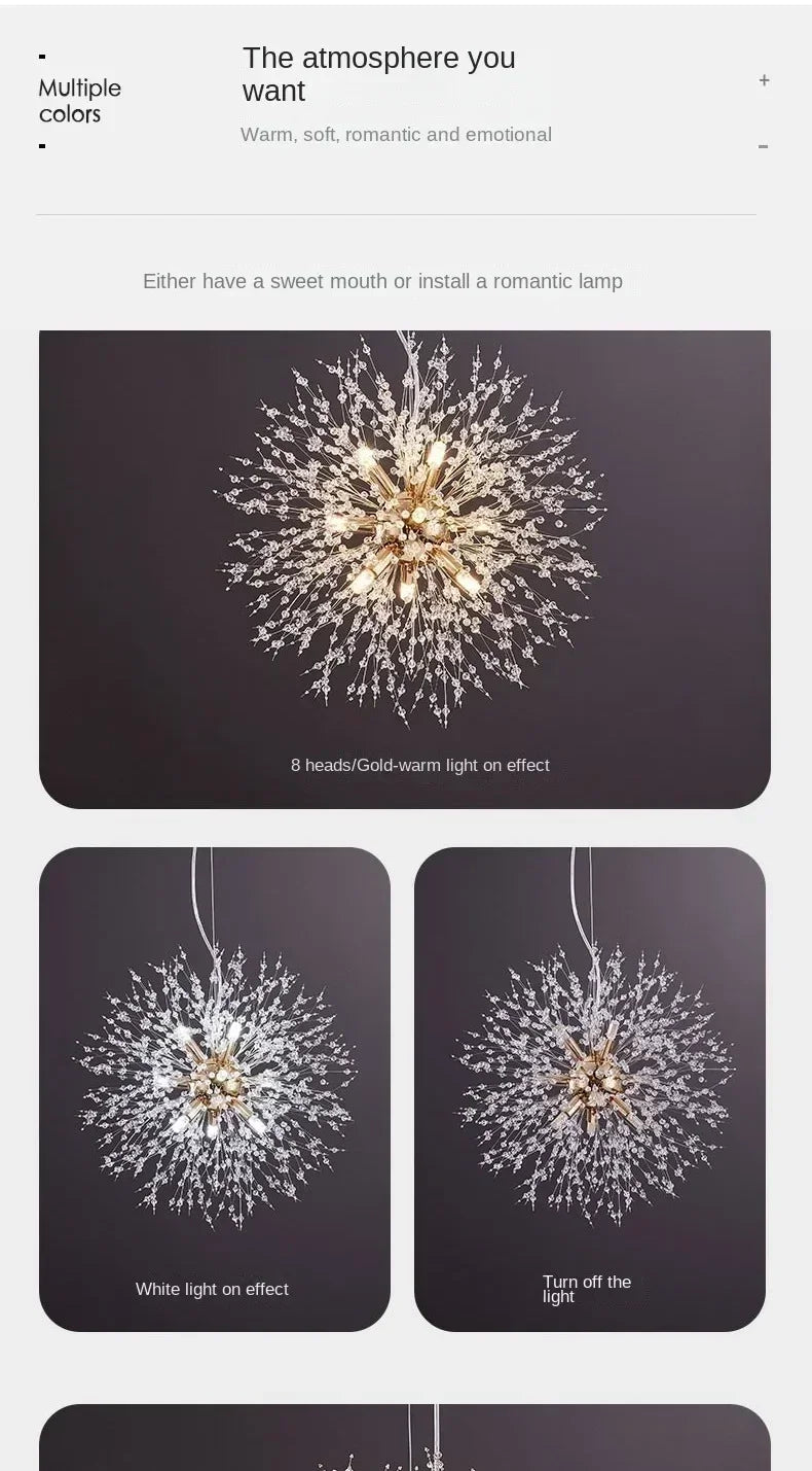 DecorBites™ Starry Sky Crystal Pendant Light Fixture