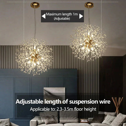 DecorBites™ Starry Sky Crystal Pendant Light Fixture
