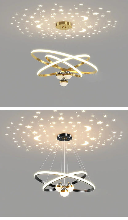 DecorBites™ Starry Sky LED Chandelier for Living Room