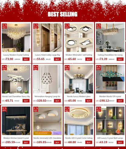 DecorBites™ Starry Sky LED Chandelier for Living Room