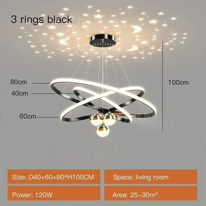 DecorBites™ Starry Sky LED Chandelier for Living Room