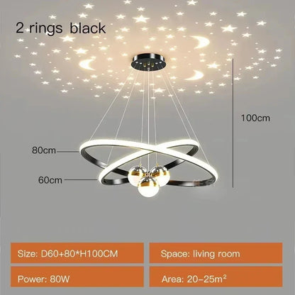 DecorBites™ Starry Sky LED Chandelier for Living Room