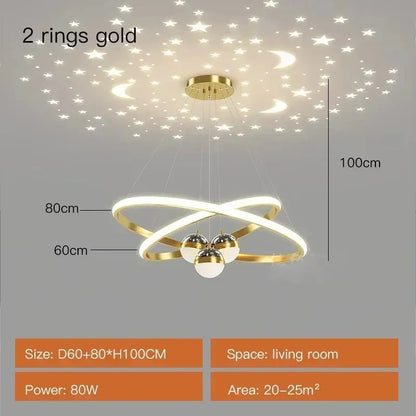DecorBites™ Starry Sky LED Chandelier for Living Room