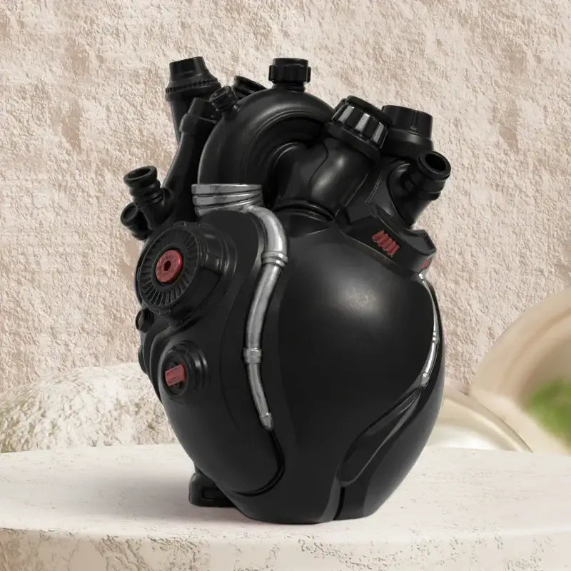 Steampunk white & gold heart cardiac vase living room decor