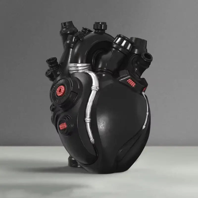 Steampunk white & gold heart cardiac vase living room decor