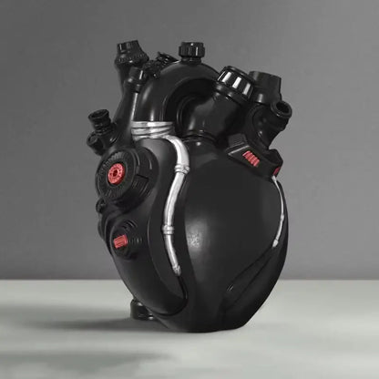Steampunk white & gold heart cardiac vase living room decor