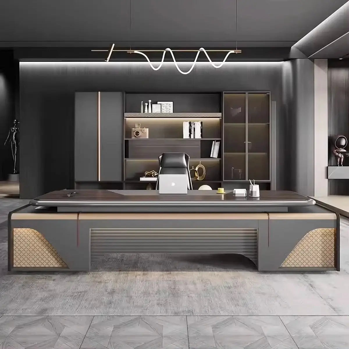 Stellan · Modern L-Shaped Executive Desk