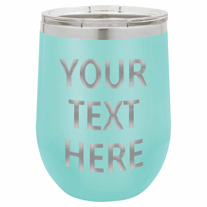 Stainless Steel Stemless Wine Tumbler | 12 oz | Customizable | RCK Creations & More