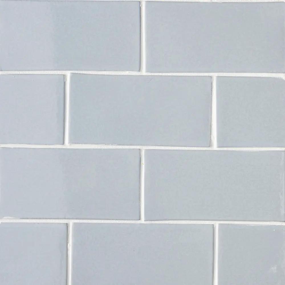 Mist Glossy Subway Ceramic Tiles 3x6
