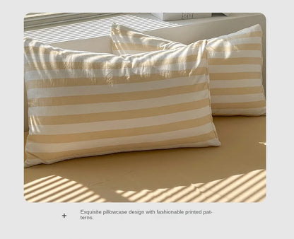 DecorBites™ Striped Quilt Set with Pillowcases and Sheet