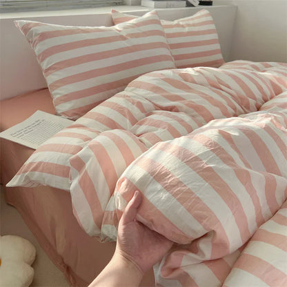 DecorBites™ Striped Quilt Set with Pillowcases and Sheet