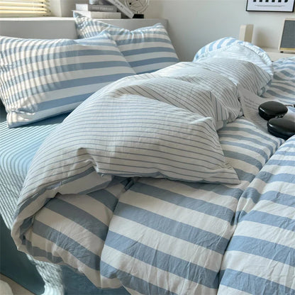 DecorBites™ Striped Quilt Set with Pillowcases and Sheet
