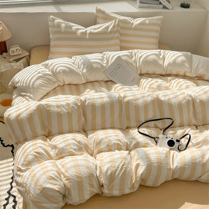 DecorBites™ Striped Quilt Set with Pillowcases and Sheet