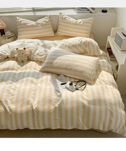 DecorBites™ Striped Quilt Set with Pillowcases and Sheet