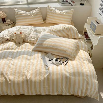 DecorBites™ Striped Quilt Set with Pillowcases and Sheet