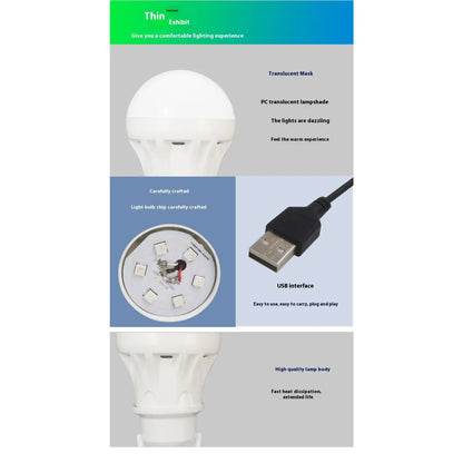 Stunning Color LED Bulb with 5V Mobile Power for Powerful Lighting