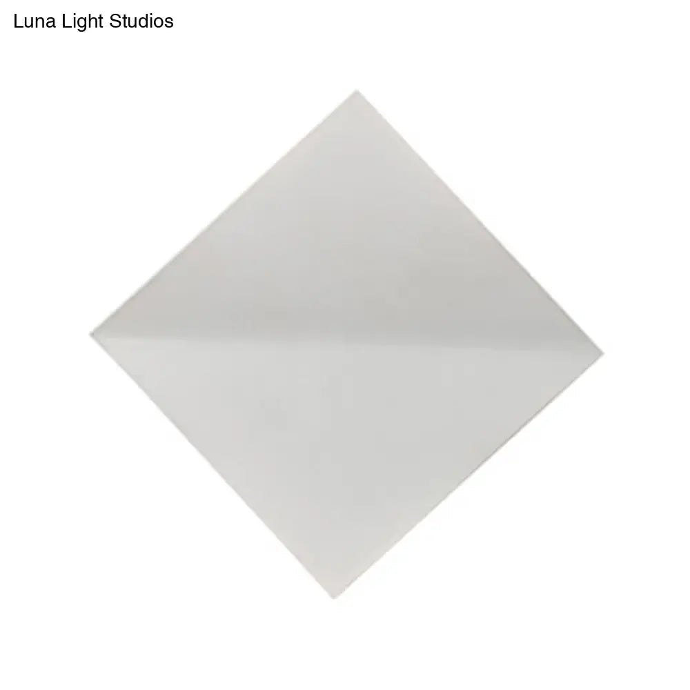 DecorBites™ Stylish Curved Wall Sconce with Acrylic Squared Shade: Warm/White LED Bedroom Lamp