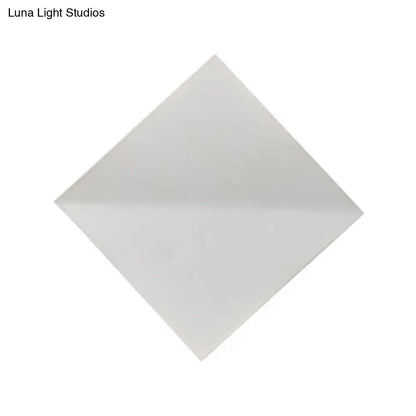 DecorBites™ Stylish Curved Wall Sconce with Acrylic Squared Shade: Warm/White LED Bedroom Lamp