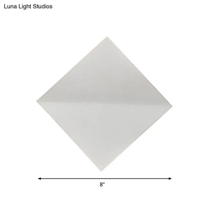 DecorBites™ Stylish Curved Wall Sconce with Acrylic Squared Shade: Warm/White LED Bedroom Lamp