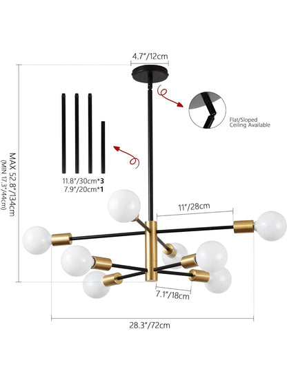 DecorBites™ Stylish Hanging Chandelier for Home Decor
