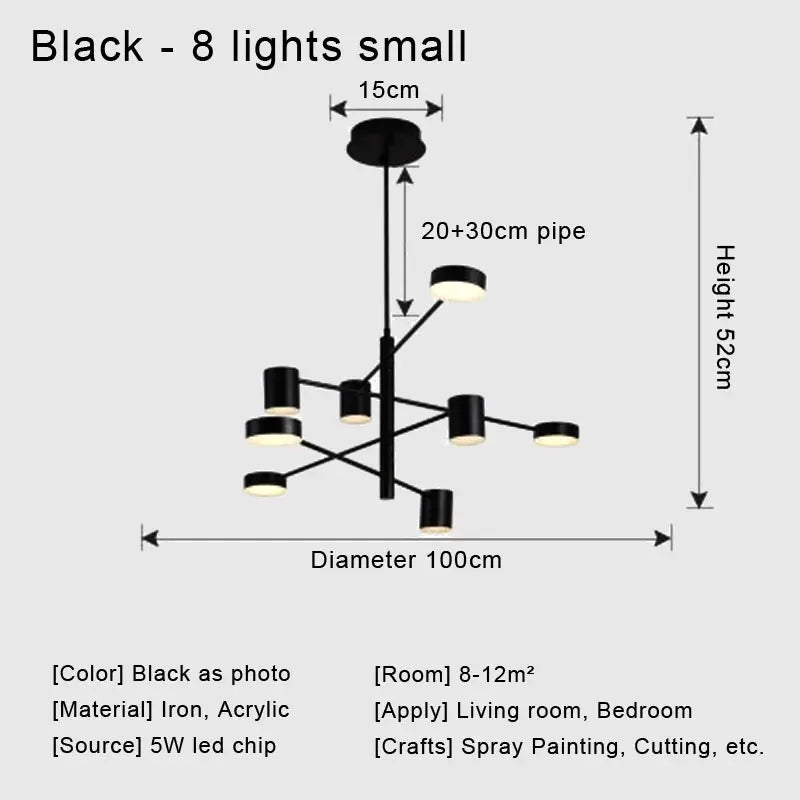 DecorBites™ Stylish Led Chandelier for Home Decor