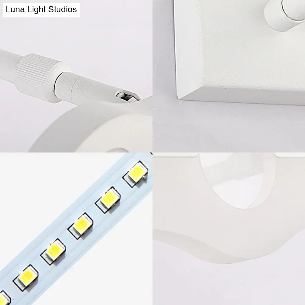 DecorBites™ Stylish LED Wall Mount Light with Aluminum and Acrylic Design - Black/White (16"/29" Dia)