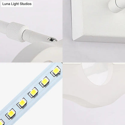 DecorBites™ Stylish LED Wall Mount Light with Aluminum and Acrylic Design - Black/White (16"/29" Dia)