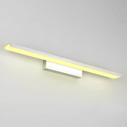 DecorBites™ Stylish Linear LED Vanity Sconce: Wall-Mounted Silver/Black Lamp with Acrylic Shade in Warm/White Light (16"/23.5" W)