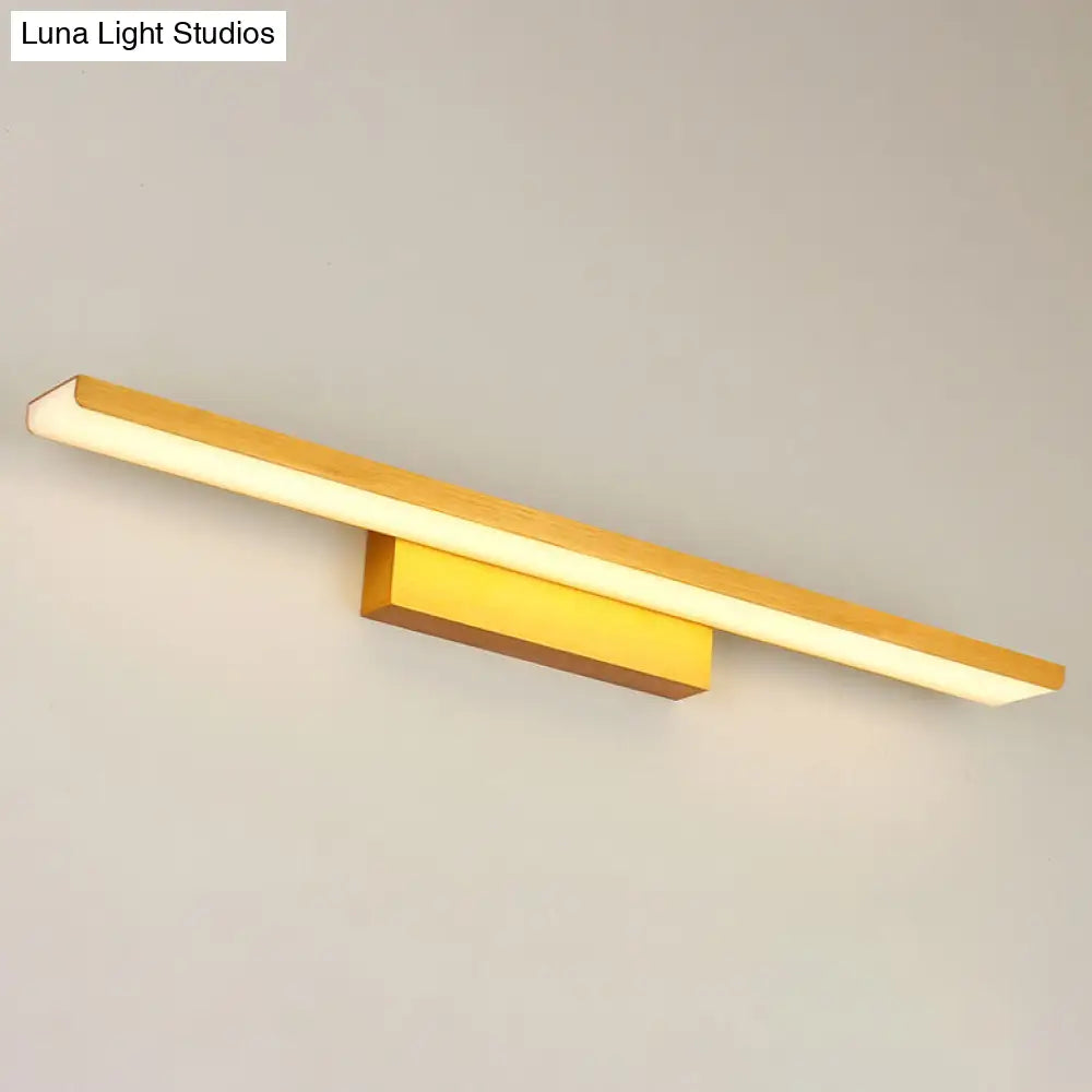 DecorBites™ Stylish Linear LED Vanity Sconce: Wall-Mounted Silver/Black Lamp with Acrylic Shade in Warm/White Light (16"/23.5" W)
