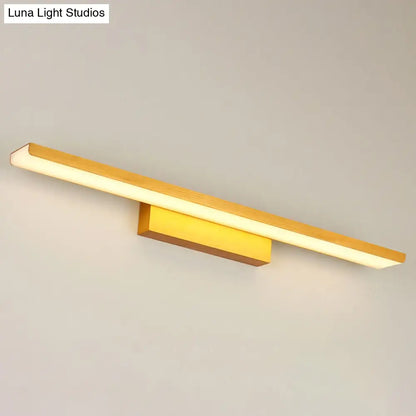 DecorBites™ Stylish Linear LED Vanity Sconce: Wall-Mounted Silver/Black Lamp with Acrylic Shade in Warm/White Light (16"/23.5" W)