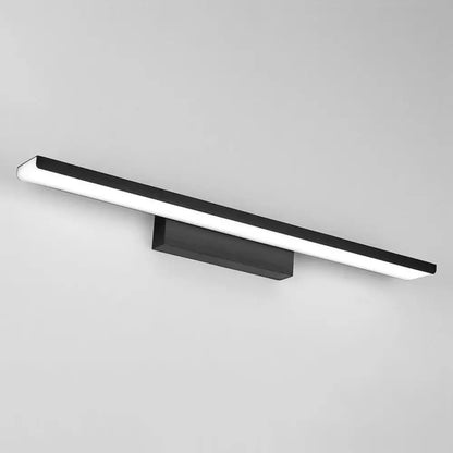 DecorBites™ Stylish Linear LED Vanity Sconce: Wall-Mounted Silver/Black Lamp with Acrylic Shade in Warm/White Light (16"/23.5" W)