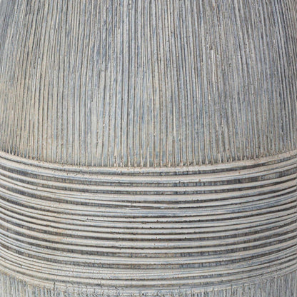Mabayo Ribbed White Ceramic Table Lamp