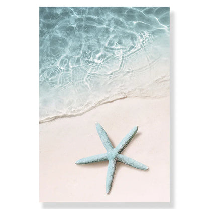 DecorBites™ Summer Beach Seashell Canvas Wall Art