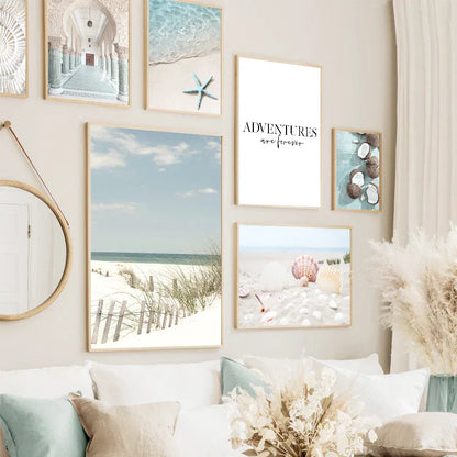 DecorBites™ Summer Beach Seashell Canvas Wall Art